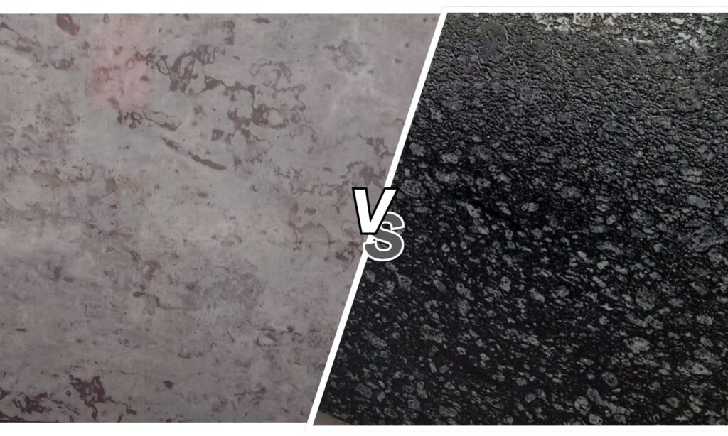 this image shows which one to choose from marble vs granite